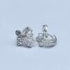 Aretes Plata .925 Huggies Mariposa Blanca