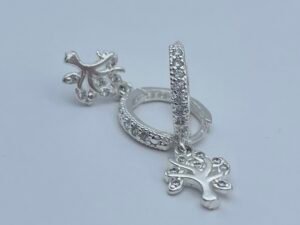 Aretes Plata 925 Huggies Arbol de la vida